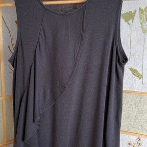 Dark Grey Banana Republic Draped-front Top. XS